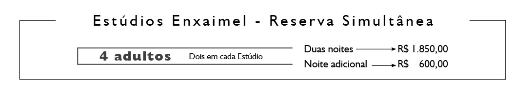 Tabela de reserva simultânea nos Estúdios Enxaimel